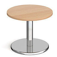 Pisa Circular Beech Coffee Table with Round Chrome Base 600mm Pisa Circular Beech Coffee Table with Round Chrome Base 600mm