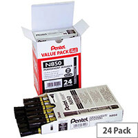 Pentel N850 Permanent Marker Bullet Tip Black Pack of 24 N850/24-A Pentel N850 Permanent Marker Bullet Tip Black Pack of 24 N850/24-A