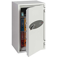 Phoenix Fire Commander FS1911K 220L Fireproof Safe With Key Lock White Phoenix Fire Commander FS1911K 220L Fireproof Safe With Key Lock White