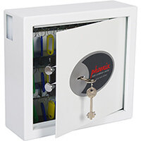 Phoenix Cygnus Key Deposit Safe KS0031K With 30 Key Hooks Key Lock & Deposit Slot White Phoenix Cygnus Key Deposit Safe KS0031K With 30 Key Hooks Key Lock & Deposit Slot White