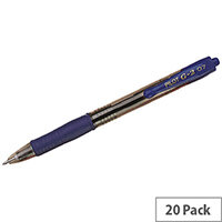 Pilot G-207 Retractable Gel Rollerball Medium Value Pack Blue Pack of 20 3131910516477 Pilot G-207 Retractable Gel Rollerball Medium Value Pack Blue Pack of 20 3131910516477