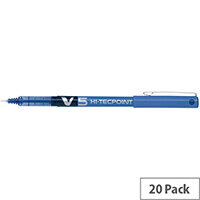 Pilot V5 Liquid Ink Rollerball Fine Value Pack Blue Pack of 20 3131910516514 Pilot V5 Liquid Ink Rollerball Fine Value Pack Blue Pack of 20 3131910516514