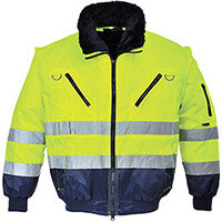 Portwest PJ50 Hi-Vis 3in1 Pilot Jacket Yellow & Navy 3XL