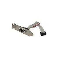 StarTech 9 Pin Serial Male to 10 Pin Motherboard Header LP Slot Plate 1 x DB-9 Male Serial 1 x IDC Female Grey PLATE9MLP