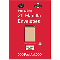 Postpak C4 Peel And Seal Manilla Envelopes Pack of 200 9730466 Postpak C4 Peel And Seal Manilla Envelopes Pack of 200 9730466