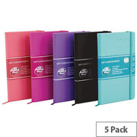 Pukka Signature Soft Cover Notebook A5 Casebound 192 Pages Assorted Pack of 5 7747-SIG Pukka Signature Soft Cover Notebook A5 Casebound 192 Pages Assorted Pack of 5 7747-SIG