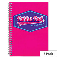 Pukka Pad Vision Wirebound Jotta Pad A5 Pink Pack of 3 8615-VIS Pukka Pad Vision Wirebound Jotta Pad A5 Pink Pack of 3 8615-VIS
