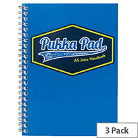 Pukka Pad Vision Wirebound Jotta Pad A5 Blue Pack of 3 8616-VIS Pukka Pad Vision Wirebound Jotta Pad A5 Blue Pack of 3 8616-VIS
