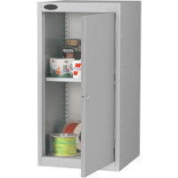 Probe Small Cupboard Complete With Two Adjustable Shelves W460xD460xH890mm Grey Body Grey Door