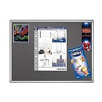 Double Sided Felt Notice Board 1500 x 1200mm Franken Pro Partition System Grey Double Sided Felt Notice Board 1500 x 1200mm Franken Pro Partition System Grey