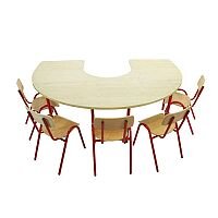 Horse Shoe Preschool Table 1200x1800x500mm White Steel Legs #PSD Horse Shoe Preschool Table 1200x1800x500mm White Steel Legs #PSD