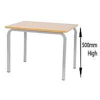 Single Student Preschool Table Beech White Legs 600x600x500mm #PSD Single Student Preschool Table Beech White Legs 600x600x500mm #PSD