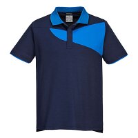 Portwest PW210 PW2 Short Sleeve Polo Shirt Navy & Royal Blue Large