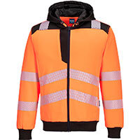 Portwest PW327 PW3 Hi-Vis Zip Hoodie Orange/Black Size 4XL Regular Fit