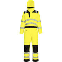 Portwest PW355 PW3 Hi-Vis Rain Coverall Yellow/Black Size L Regular Fit