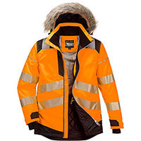 Portwest PW369 PW3 Hi-Vis Parka Jacket Orange & Black 4XL