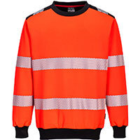 Portwest PW379 PW3 Hi-Vis Sweatshirt Red/Black Size 4XL K Fit