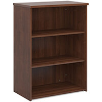 Universal bookcase 1090mm high with 2 shelves - walnut