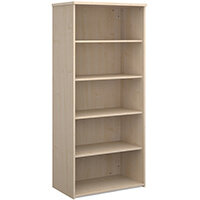Universal bookcase 1790mm high with 4 shelves - maple Universal bookcase 1790mm high with 4 shelves - maple