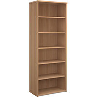 Universal bookcase 2140mm high with 5 shelves - beech