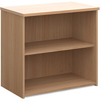 Universal bookcase 740mm high with 1 shelf - beech