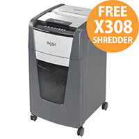 Rexel Optimum AutoFeed+ 225X Automatic Cross Cut Paper Shredder Black 2020225X Rexel Optimum AutoFeed+ 225X Automatic Cross Cut Paper Shredder Black 2020225X