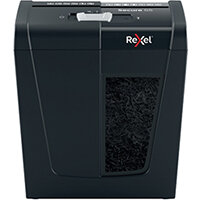 Rexel Secure S5 Strip-Cut Paper Shredder - 10 Litre, Less than 70 dBA, P-2 Security, 3 Minutes of Shredding - Colour: Black 2020121 Rexel Secure S5 Strip-Cut Paper Shredder - 10 Litre, Less than 70 dBA, P-2 Security, 3 Minutes of Shredding - Colour: Black 2020121