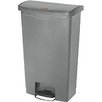 Rubbermaid Resin Slim Jim 68 Litre Front Step Step-On Pedal Bin Grey Rubbermaid Resin Slim Jim 68 Litre Front Step Step-On Pedal Bin Grey