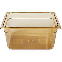 Rubbermaid 1/2 Size 150mm 8.8L Gastronorm GN Food Pan For Hot Food Amber Rubbermaid 1/2 Size 150mm 8.8L Gastronorm GN Food Pan For Hot Food Amber
