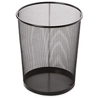 Rubbermaid 19L Concept Collection Round Steel Mesh Open Top Waste Basket Black Rubbermaid 19L Concept Collection Round Steel Mesh Open Top Waste Basket Black