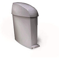 Rubbermaid MiniPed 12L Front Opening Pedal Operated Bin Grey Rubbermaid MiniPed 12L Front Opening Pedal Operated Bin Grey