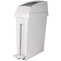Rubbermaid San1Ped 20L 580x490x155mm Pedal Operated Bin Grey Rubbermaid San1Ped 20L 580x490x155mm Pedal Operated Bin Grey
