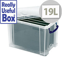 Really Useful 19 Litre Suspension File Box A4 Clear 19C Really Useful 19 Litre Suspension File Box A4 Clear 19C