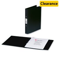 Rexel Black Budget A5 2-Ring Binders - Pack of 10, Durable Document Storage, Ref 13428BK