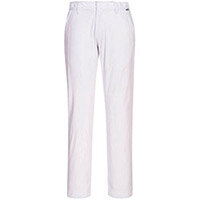 Portwest S232 Stretch Slim Fit Chinos White Size 34 (Regular Fit)