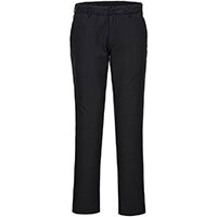 Portwest S235 WX2 Eco Women's Stretch Slim Chino Trousers Black Size 34 Regular Fit