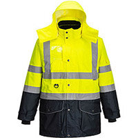 Portwest S426 Hi-Vis 7in1 Contrast Jacket Yellow & Navy XL