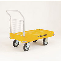 Plastic Platform Truck Push Handle 1 End Yellow 500kg Capacity 308511