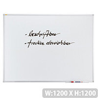 Franken ValueLine Whiteboard 1200 x 1200 mm Aluminium Frame SC3019 Franken ValueLine Whiteboard 1200 x 1200 mm Aluminium Frame SC3019