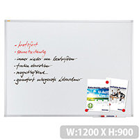 Franken ValueLine Magnetic Whiteboard 1200 x 900 mm Aluminium Frame SC3203 Franken ValueLine Magnetic Whiteboard 1200 x 900 mm Aluminium Frame SC3203