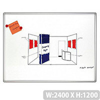 Franken PRO Enameled Magnetic Whiteboard 1200 x 2400mm SC8206 Franken PRO Enameled Magnetic Whiteboard 1200 x 2400mm SC8206
