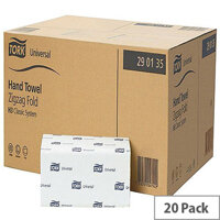 Tork Green Single I Fold Recycled Hand Towel for H3 System 20 Sleeves of 200 Towels (4000 Sheets) 290135 Tork Green Single I Fold Recycled Hand Towel for H3 System 20 Sleeves of 200 Towels (4000 Sheets) 290135