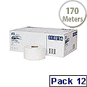 Tork T2 System Mini Jumbo Dispenser Toilet Rolls White 170m Pack of 12 110254 Tork T2 System Mini Jumbo Dispenser Toilet Rolls White 170m Pack of 12 110254