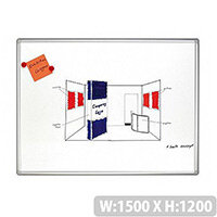 Franken Pro Double Sided Lacquered Steel Whiteboard 1500 x 1200mm Franken Pro Double Sided Lacquered Steel Whiteboard 1500 x 1200mm