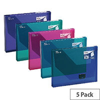 A4 Box File Assorted Plastic Push Lock 25mm Spine Pack 5 Snopake A4 Box File Assorted Plastic Push Lock 25mm Spine Pack 5 Snopake