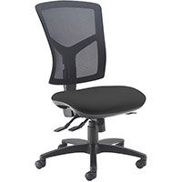 Senza High Mesh Back Operator Chair With No Arms - Black