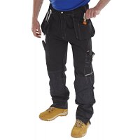 Beeswift Shawbury Multi-pocket Work Trousers 34 inch Waist with Regular Leg Black Ref SMPTBL34