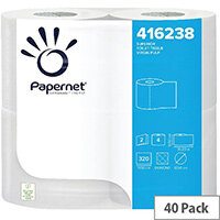 Papernet Special Toilet Roll 2-Ply 320 Sheets Pack of 40 416238 Papernet Special Toilet Roll 2-Ply 320 Sheets Pack of 40 416238