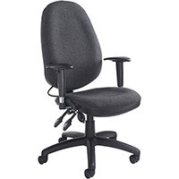 Sofia adjustable lumbar operators chair - charcoal