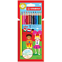 STABILO Color 12 Premium Colouring Pencils with Hexagonal Barrel Pack of 6 Assorted 1912/77-01 STABILO Color 12 Premium Colouring Pencils with Hexagonal Barrel Pack of 6 Assorted 1912/77-01
